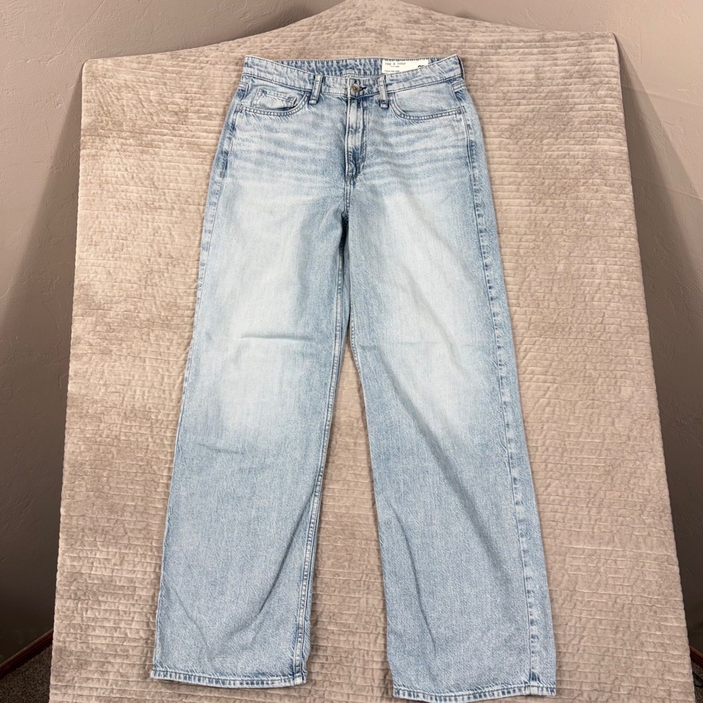 Rag & Bone Cloud Lori Wide Leg Jeans Kate Light Wash WDD25S2935FWKA Size 27